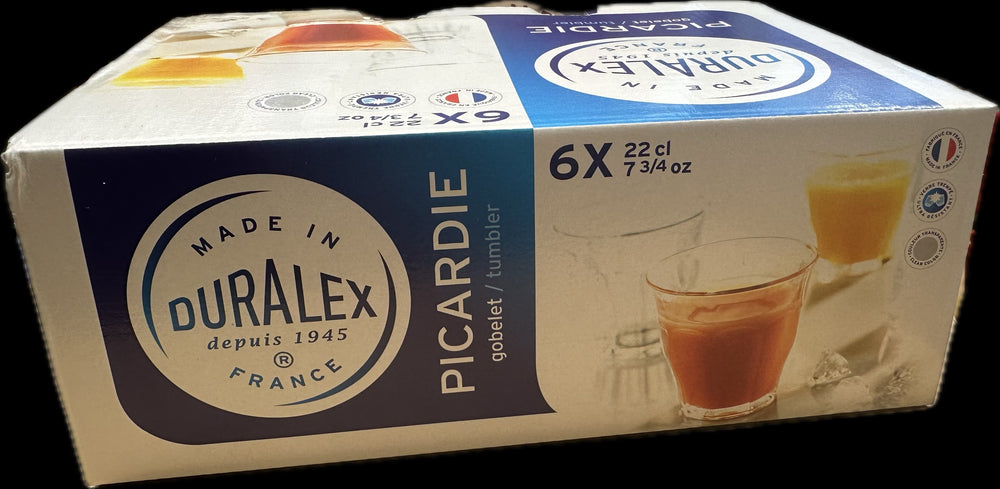 DURALEX Picardie Clear Tumbler 220ml Set of 6