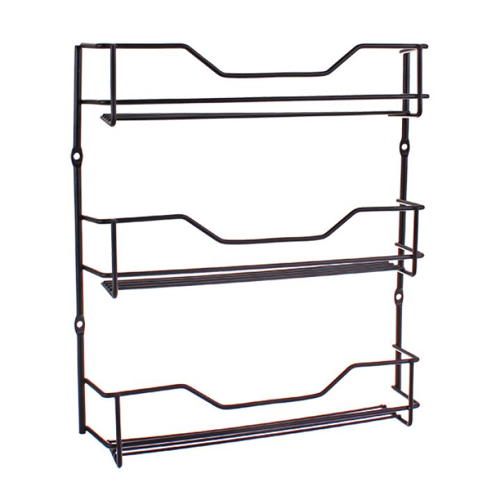 ENTRÉE 3-TIER SPICE RACK (18 BOTTLE CAPACITY) - BLACK