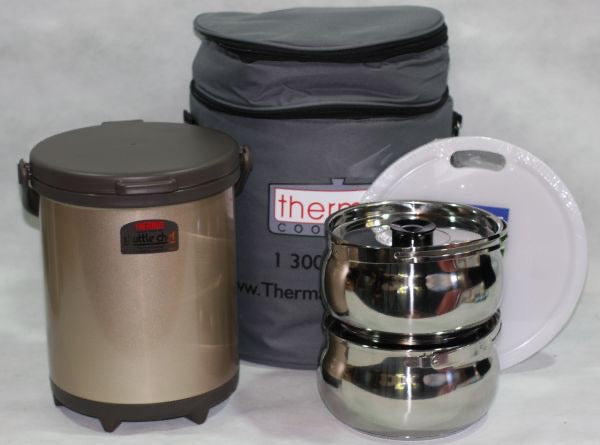 THERMOS 6L CHEF VACUUM INSULATED COOKER 2*3L SAUCEPAN WITH LID