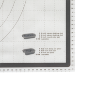 TOVOLO "TRUEBAKE" SILICONE PASTRY MAT 63.5 X 45.5CM - CHARCOAL