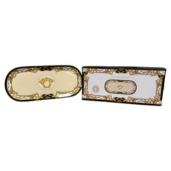 The House of Florence - Medusa Luxe Black and Gold Oval Plate  with Gift Box.