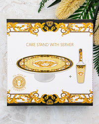 The House of Florence - Medusa Luxe Black and Gold cake Stand and Server Set with Gift Box. (Copy) (Copy)
