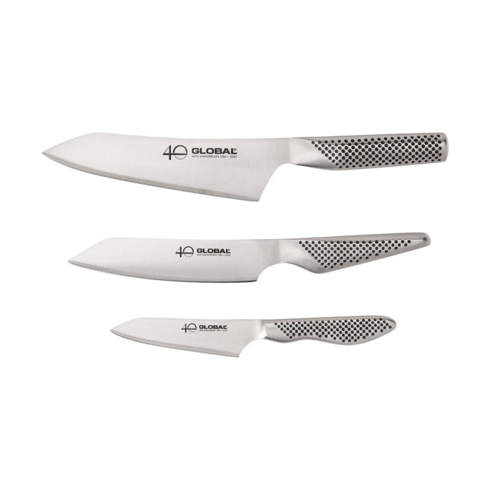 Global – 40th Anniversary 3pc Knife Set    Made in Japan