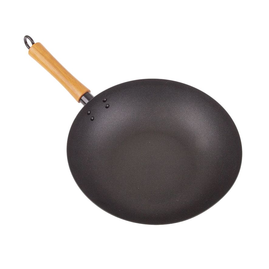 D.LINE NON-STICK EXCALIBUR STIR FRY PAN 30CM DIA. W/ WOOD HANDLE