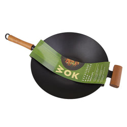 D.LINE NON-STICK EXCALIBUR STIR FRY PAN 36CM DIA. W/ WOOD HANDLE