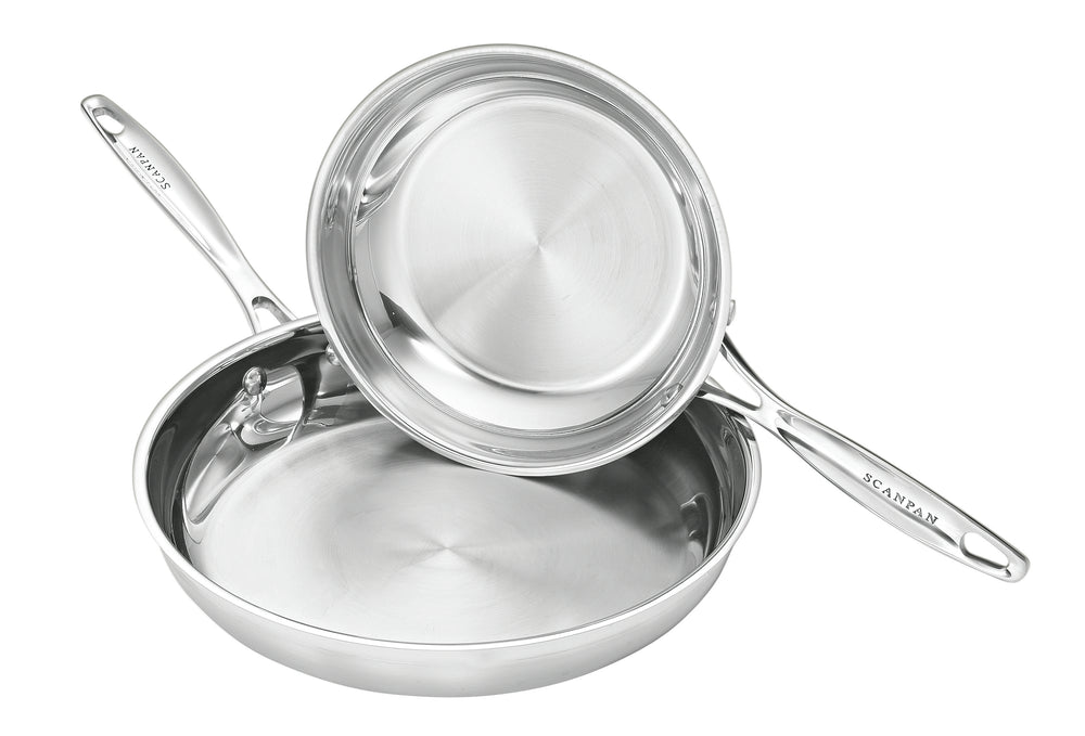 SCANPAN IMPACT  STAINLESS STEEL  2 Piece Frypan Set