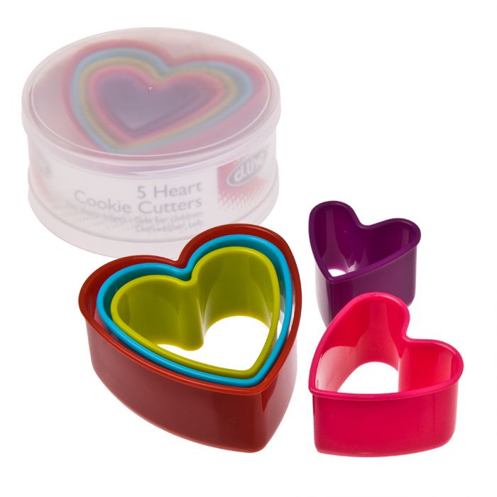 APPETITO HEART COOKIE CUTTER SET 5 - MULTI-COLOUR