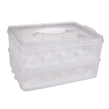 DAILY BAKE 24 CUP STACKABLE CUPCAKE CARRIER - WHITE