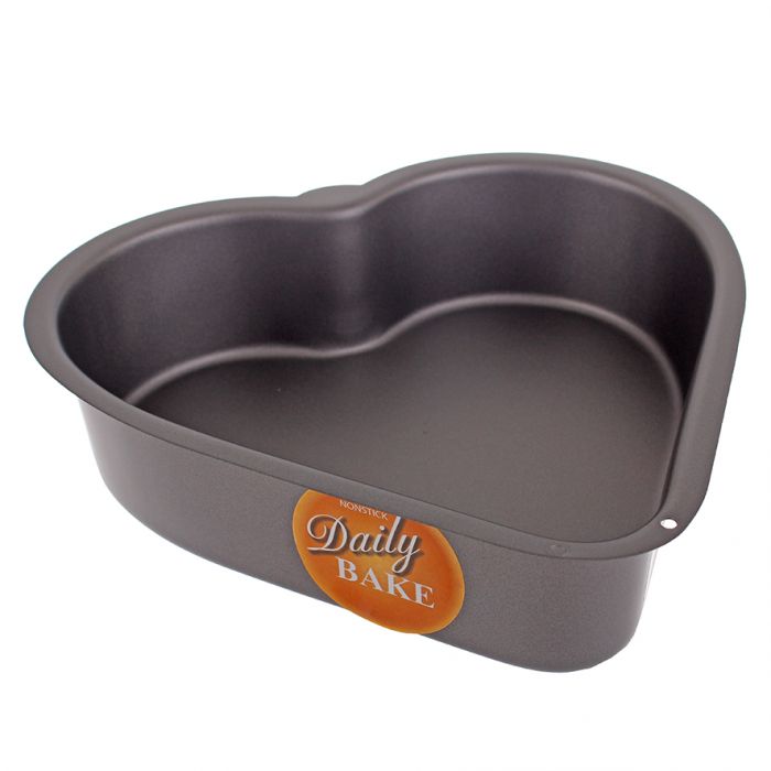 DAILY BAKE NON-STICK DEEP HEART CAKE PAN 24.5 X 6.5CM