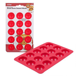 DAILY BAKE SILICONE 15 CUP SMALL DOME DESSERT MOULD 30 X 15MM - RED