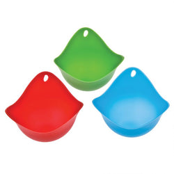 APPETITO SILICONE EGG POACHERS SET 2 (CDU 24) - ASST. COLOURS