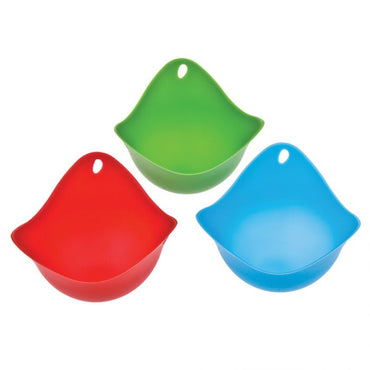 APPETITO SILICONE EGG POACHERS SET 2 (CDU 24) - ASST. COLOURS