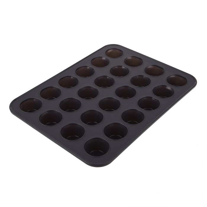 DAILY BAKE SILICONE 24 CUP MINI MUFFIN PAN - CHARCOAL