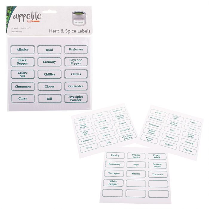 APPETITO HERB & SPICE LABELS PACK 45