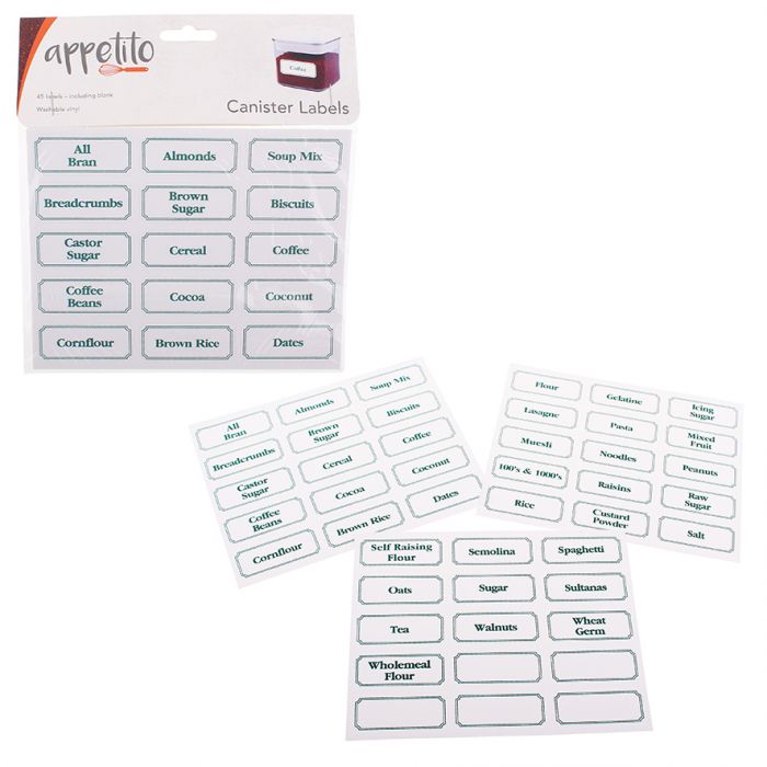 APPETITO CANISTER LABELS PACK 45