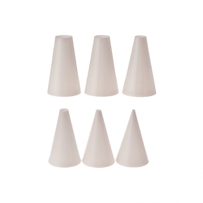 APPETITO PLAIN PLASTIC PIPING NOZZLES SET 6 - WHITE