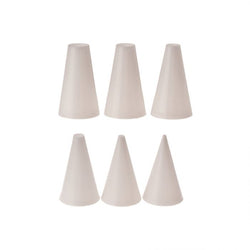 APPETITO PLAIN PLASTIC PIPING NOZZLES SET 6 - WHITE