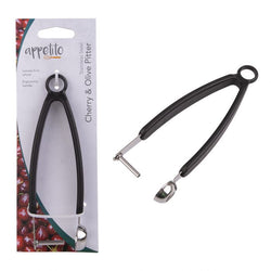 APPETITO STAINLESS STEEL CHERRY & OLIVE PITTER - BLACK