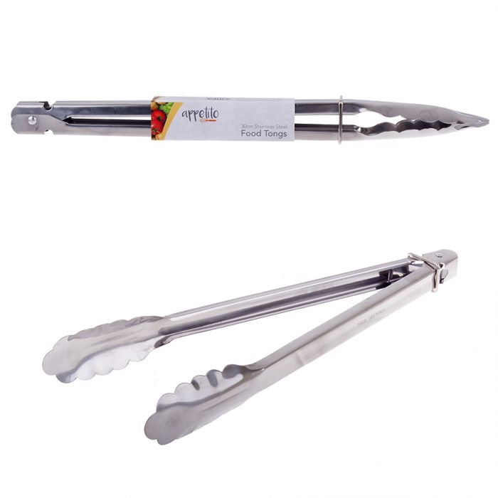 APPETITO STAINLESS STEEL TONGS 30CM