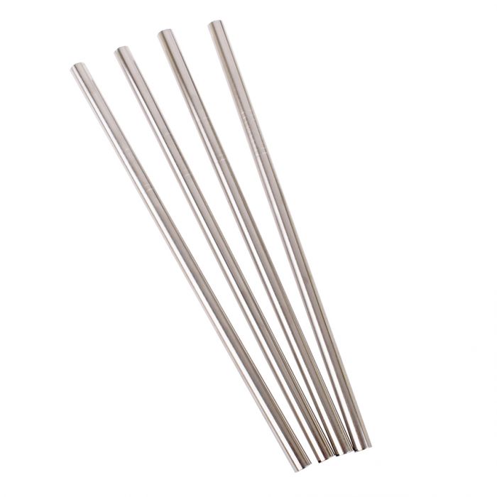 APPETITO STAINLESS STEEL STRAIGHT SMOOTHIE STRAWS - INDIVISUAL