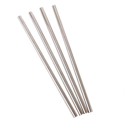 APPETITO STAINLESS STEEL STRAIGHT SMOOTHIE STRAWS - INDIVISUAL