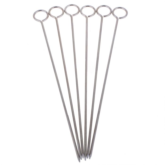 APPETITO CHROME SKEWERS 10"/25CM SET 6