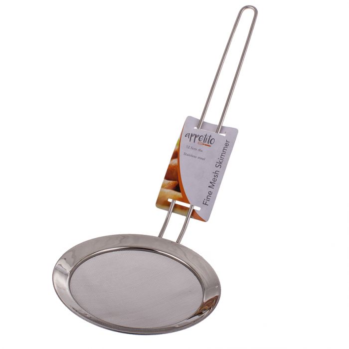 APPETITO STAINLESS STEEL FINE MESH SKIMMER 12.5CM DIA.