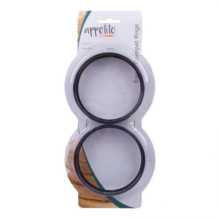 APPETITO NON-STICK EGG/CRUMPET RINGS SET 2