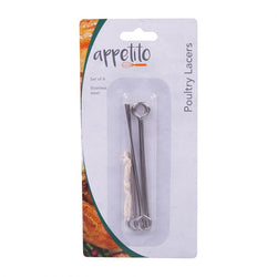 APPETITO STAINLESS STEEL POULTRY LACERS SET 6