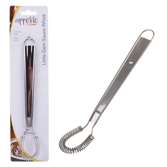 APPETITO STAINLESS STEEL LITTLE GEM SAUCE WHISK