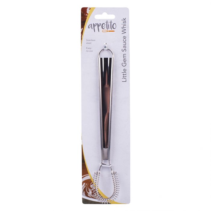 APPETITO STAINLESS STEEL LITTLE GEM SAUCE WHISK