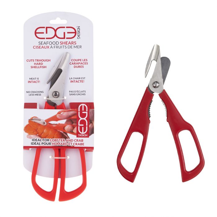 EDGE DESIGN SEAFOOD SHEARS (DETACHABLE) - RED