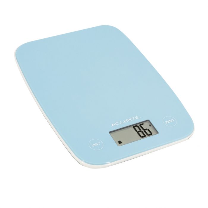 ACURITE COMPACT DIGITAL SCALE 1G/5KG - POWDER BLUE/WHITE/BLACK