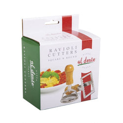 AL DENTE RAVIOLI CUTTERS SQUARE & ROUND SET 2