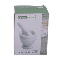 INTEGRA GREY MARBLE MORTAR & PESTLE 10CM