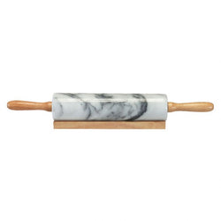 INTEGRA GREY MARBLE ROLLING PIN W/ CRADLE