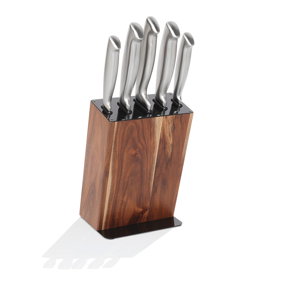 Stanley Rogers Black Acacia 6 Piece Knife Block