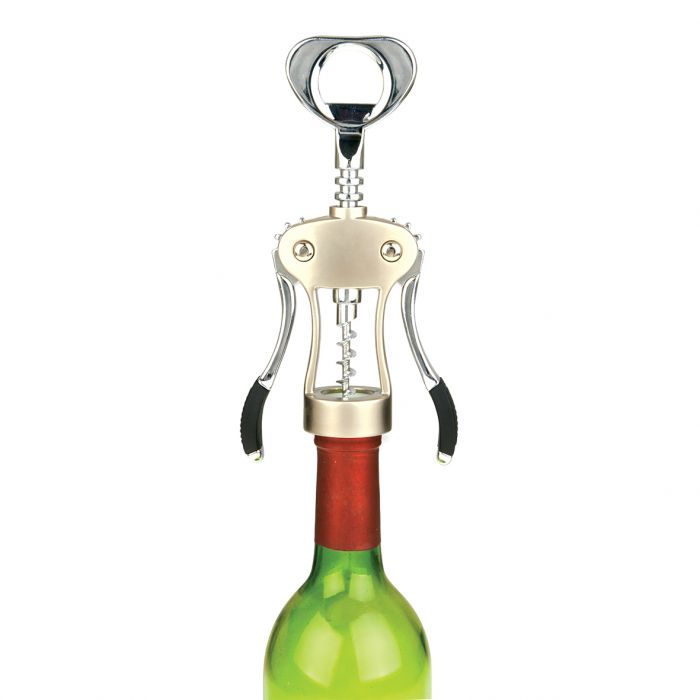 BARTENDER HEAVY DUTY WING CORKSCREW - BLACK TRIM