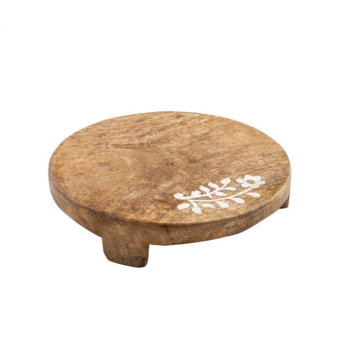 MCARTHUR ROUND MANGO WOOD SERVING BOARD