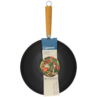 Cuisena Non-Stick Stir Fry Wok Acacia - 30cm