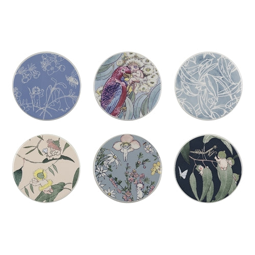 Ecology May Gibbs Ceramic Coasters 10 x 10 cm