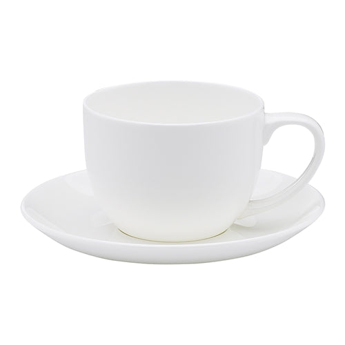 Ecology Canvas White Teacup & Saucer