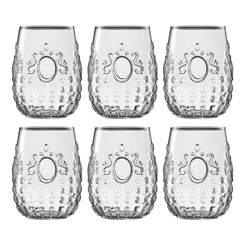 Marie Set of 6 Stemless Wine Glasses 490ml