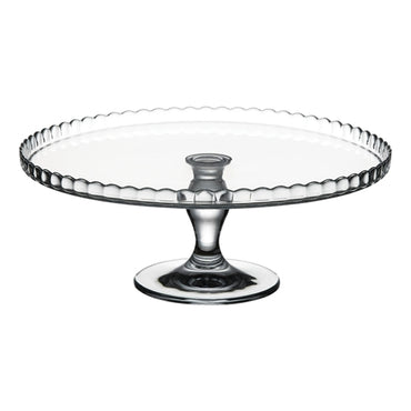 Pasabahce Patisserie Cake Stand 32cm Scallop Pattern Up