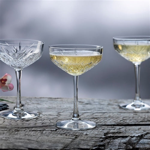 Pasabahce Timeless Champagne Saucer 255ml Set of 4