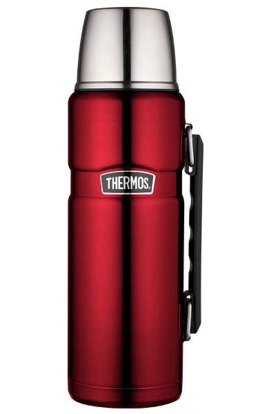 Thermos 2L Stainless King™ Stainless Steel Vacuum Insulated Flask- Red