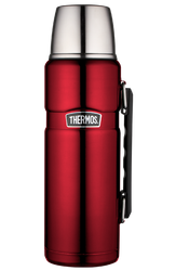 Thermos 2L Stainless King™ Stainless Steel Vacuum Insulated Flask- Red