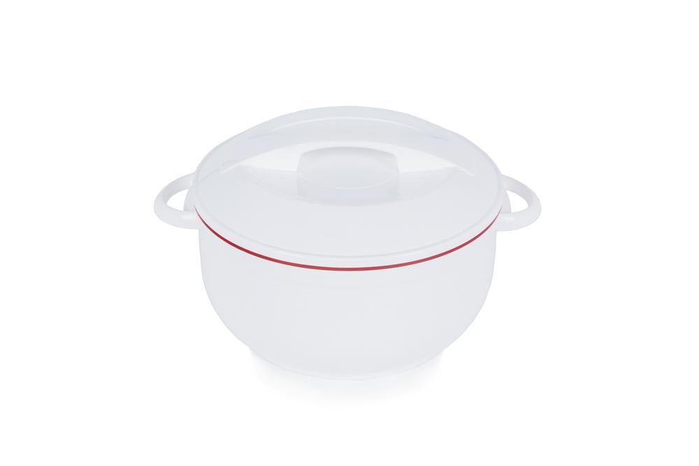 Celebrity 5.5lt Food Warmer White with Red Line