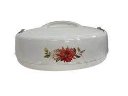 Elegant Oval 5.0lt- Oval Insulated Food Warmer with Silver Details, Clip in Lid and Handle